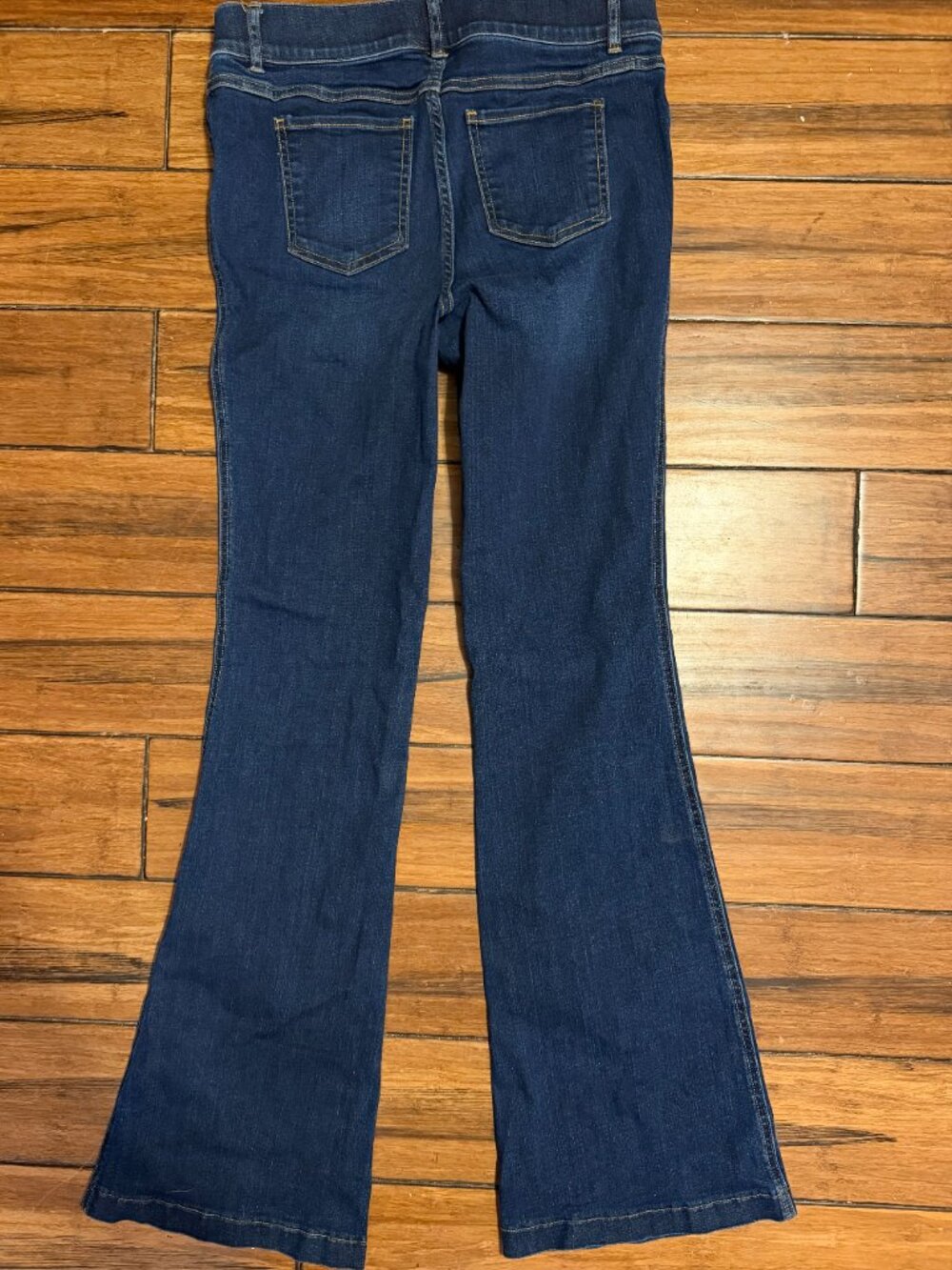 SPANX Women's Dark Blue Boot Cut Jeans - Picture 3 of 10